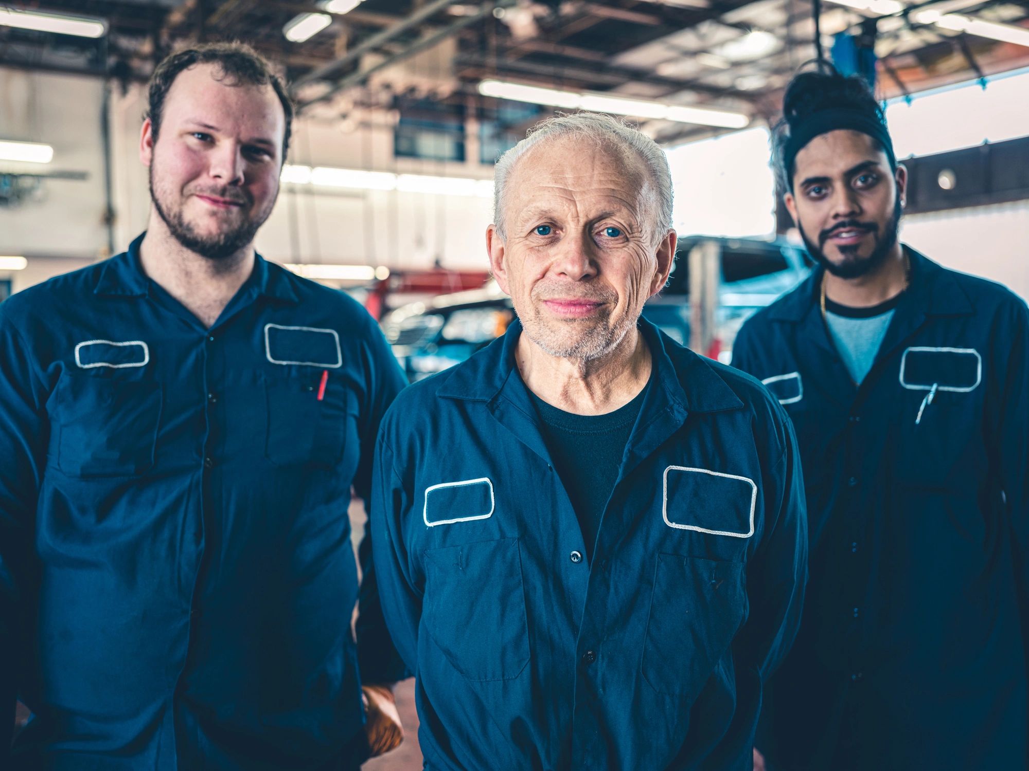 Service team members at an auto repair shop